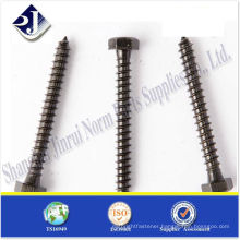 All thread black hex head wood screw